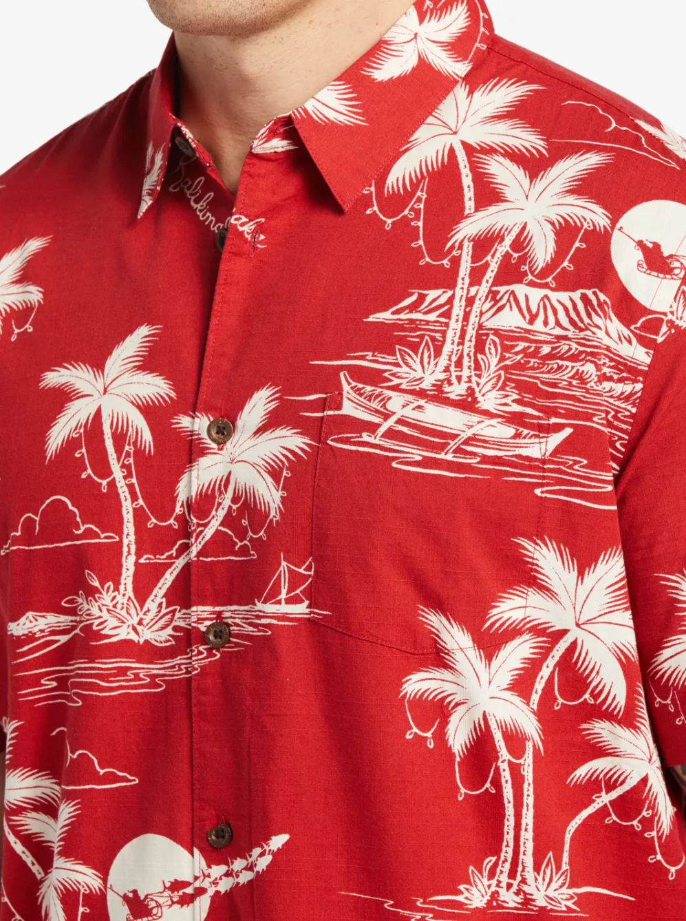 Quiksilver Shirts & Polos|Waterman Ahi Holiday Woven Shirt Ahi Holiday Aura Orange