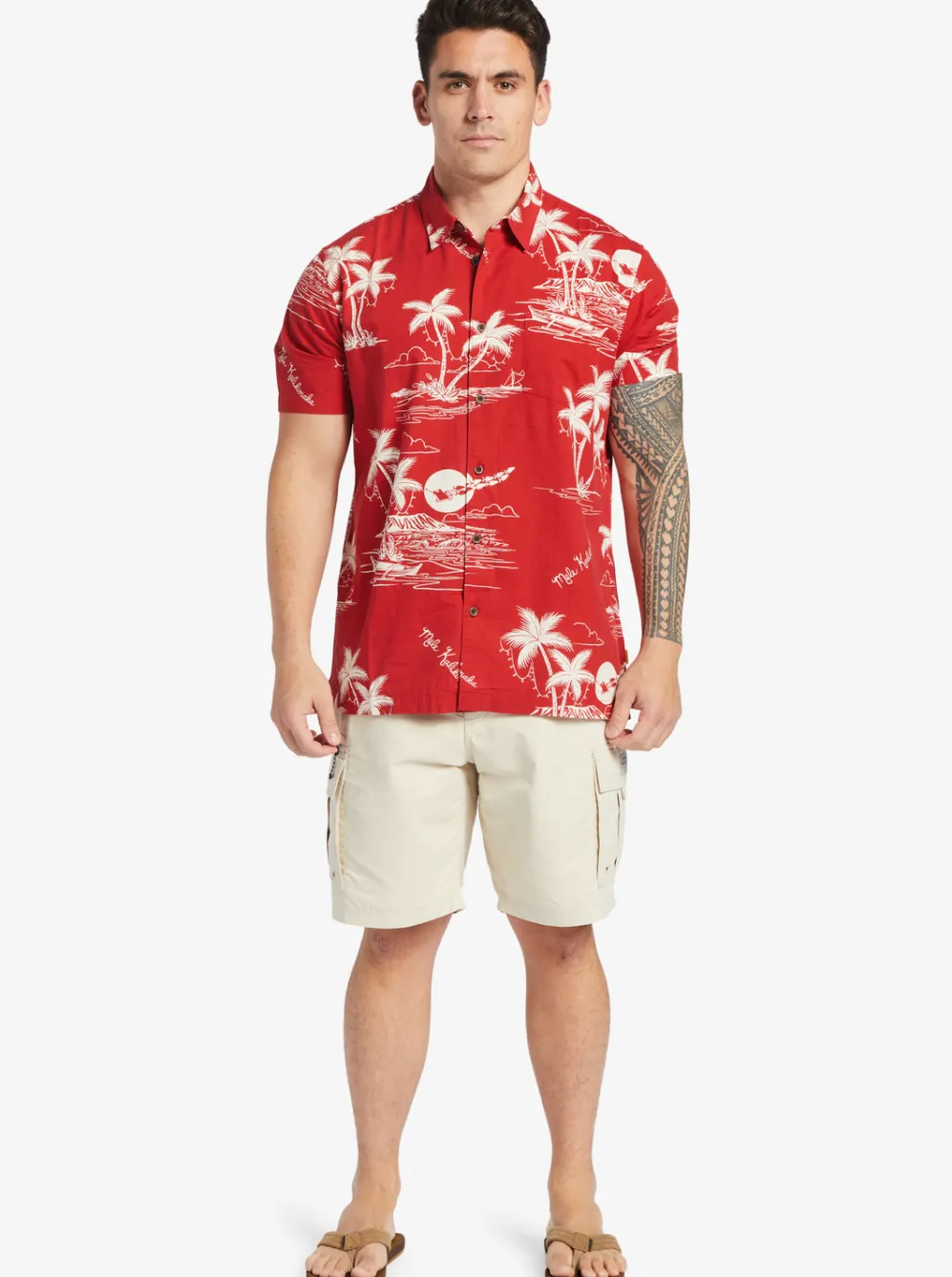 Quiksilver Shirts & Polos|Waterman Ahi Holiday Woven Shirt Ahi Holiday Aura Orange