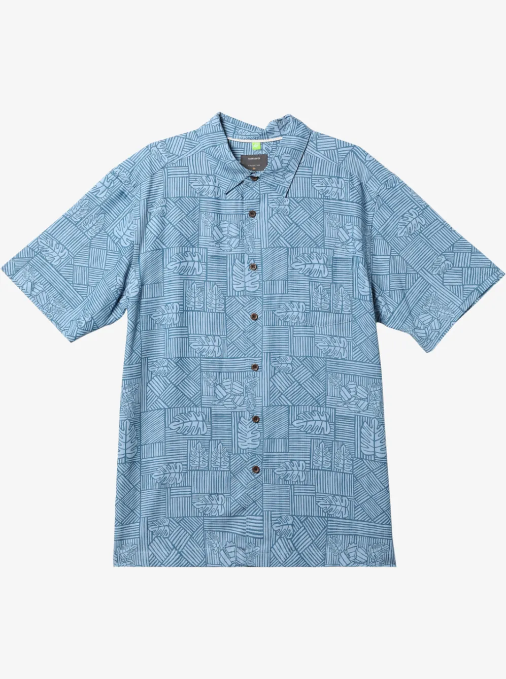 Quiksilver Shirts & Polos|Waterman Amazed Palm Woven Shirt Seaport Amazed Palm