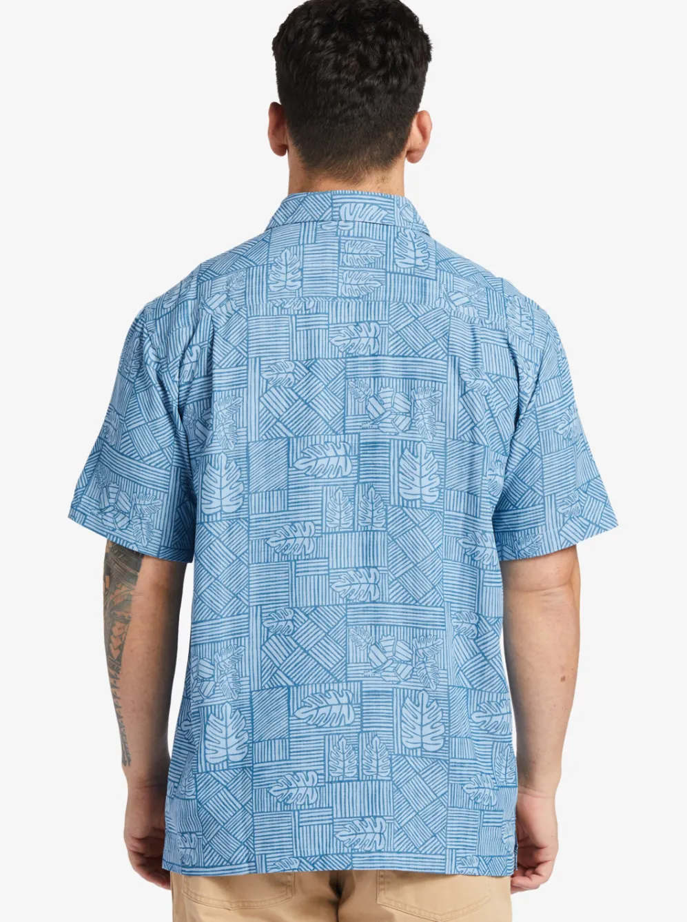 Quiksilver Shirts & Polos|Waterman Amazed Palm Woven Shirt Seaport Amazed Palm