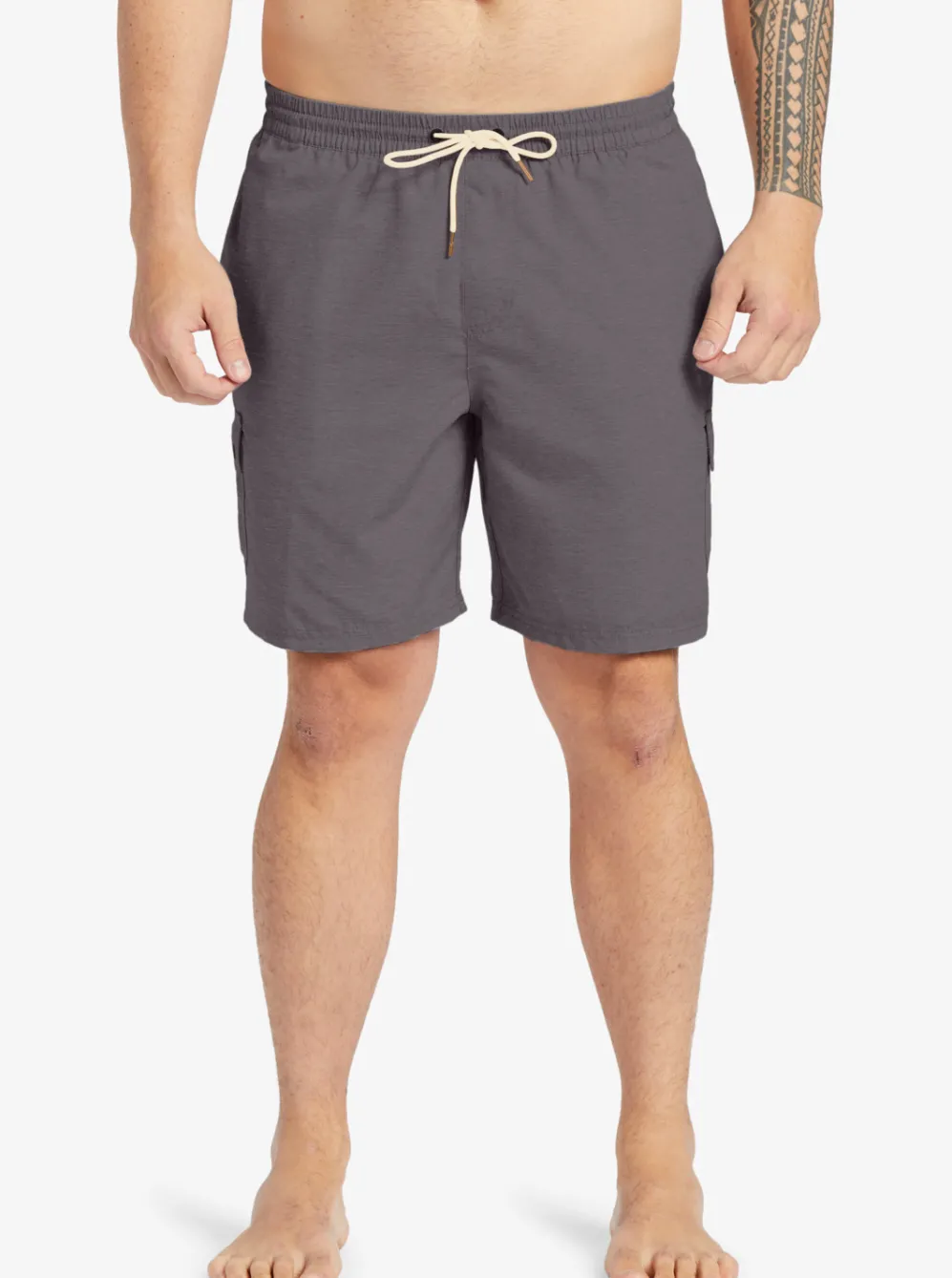 Quiksilver Elastic Waist|Waterman Balance 18" Volleys Dark Grey Heather