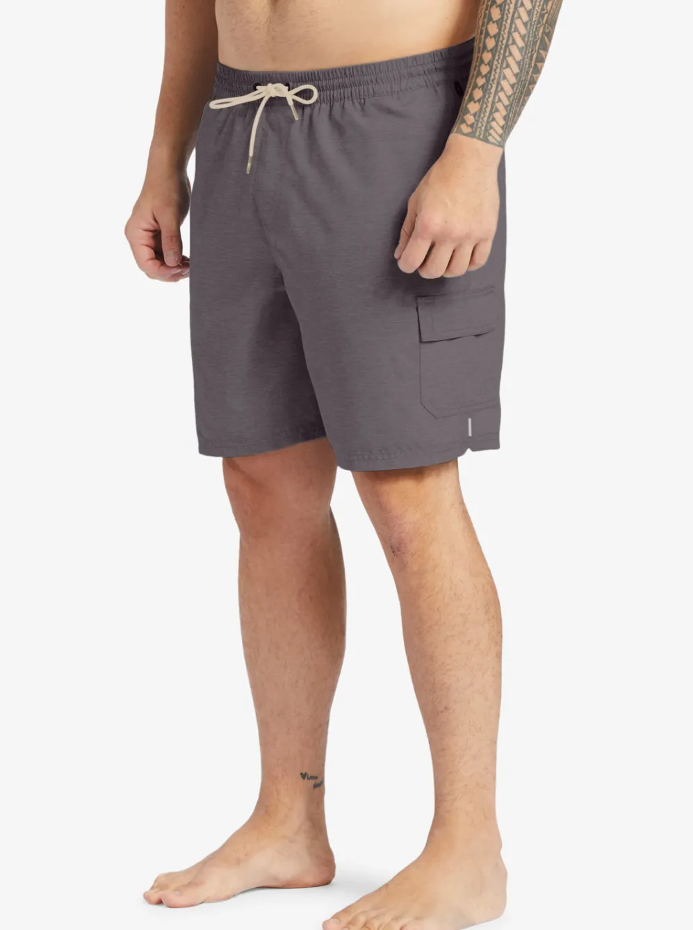 Quiksilver Elastic Waist|Waterman Balance 18" Volleys Dark Grey Heather