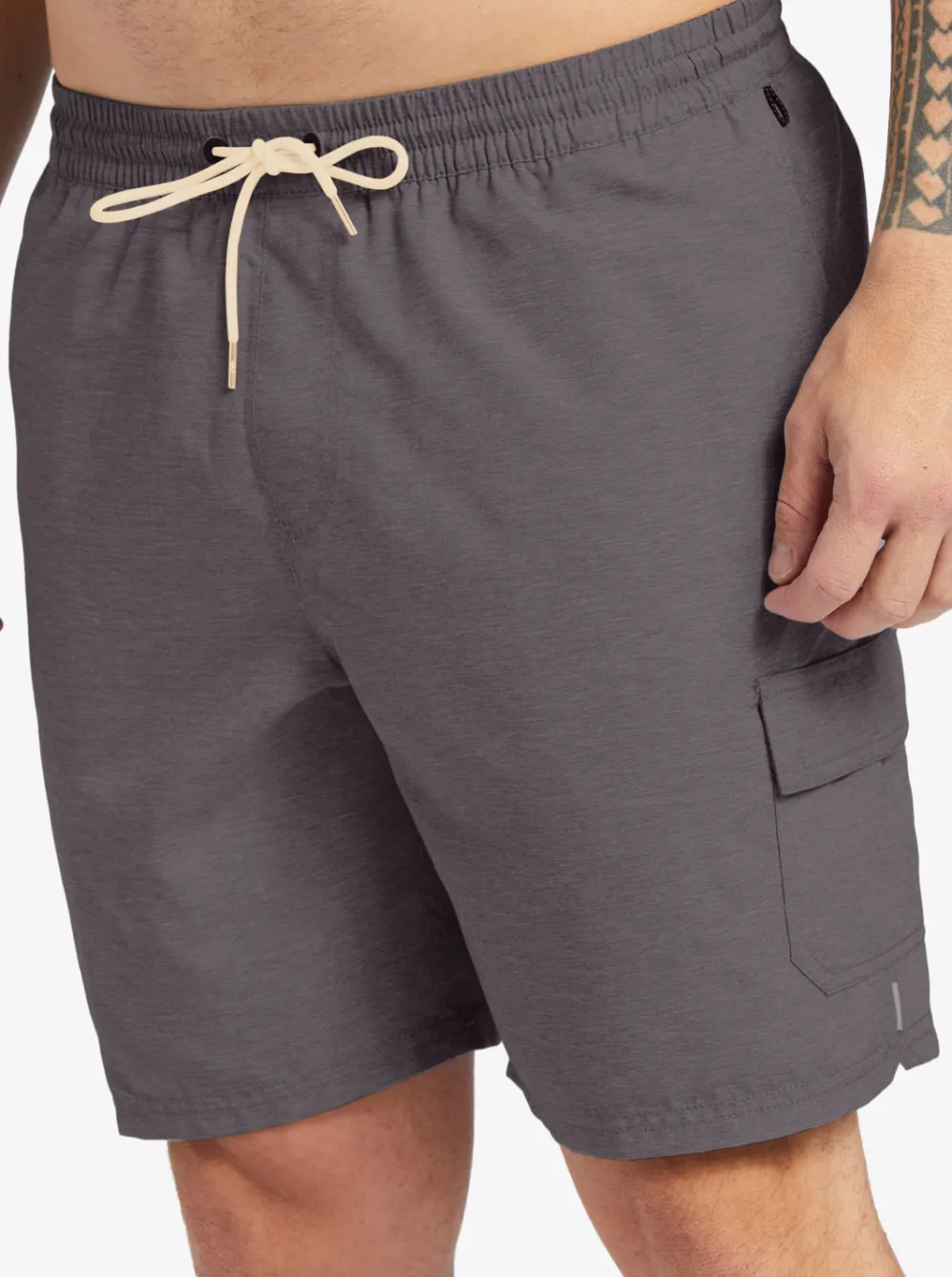Quiksilver Elastic Waist|Waterman Balance 18" Volleys Dark Grey Heather