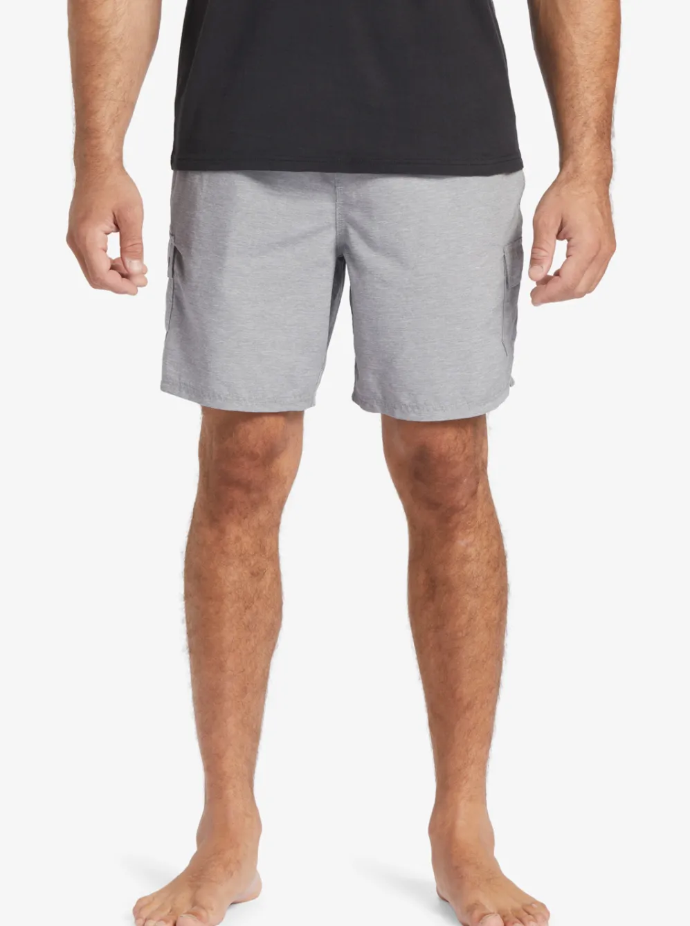 Quiksilver Elastic Waist|Waterman Balance 18" Volleys Heather Grey