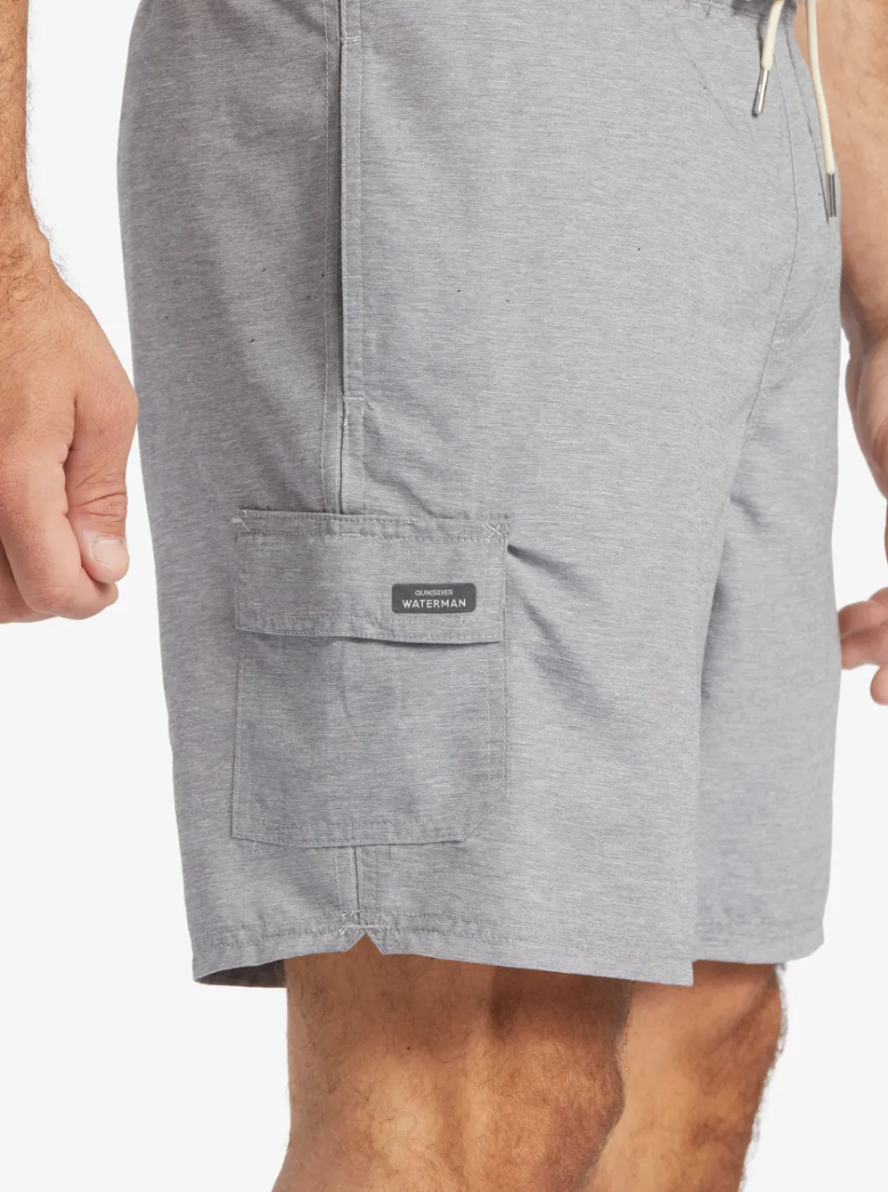 Quiksilver Elastic Waist|Waterman Balance 18" Volleys Heather Grey