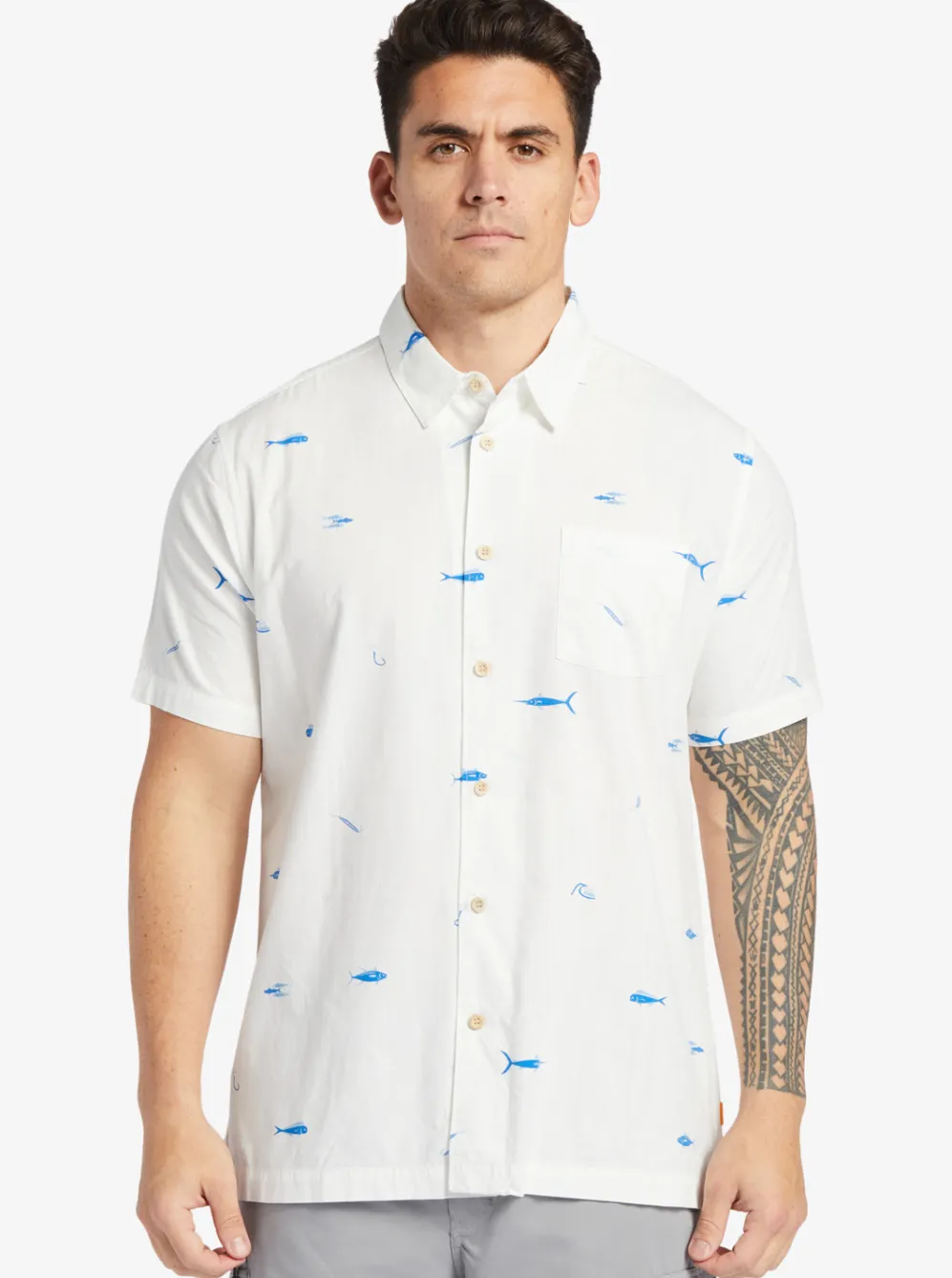 Quiksilver Shirts & Polos|Waterman Big Pond Woven Shirt Big Pond White