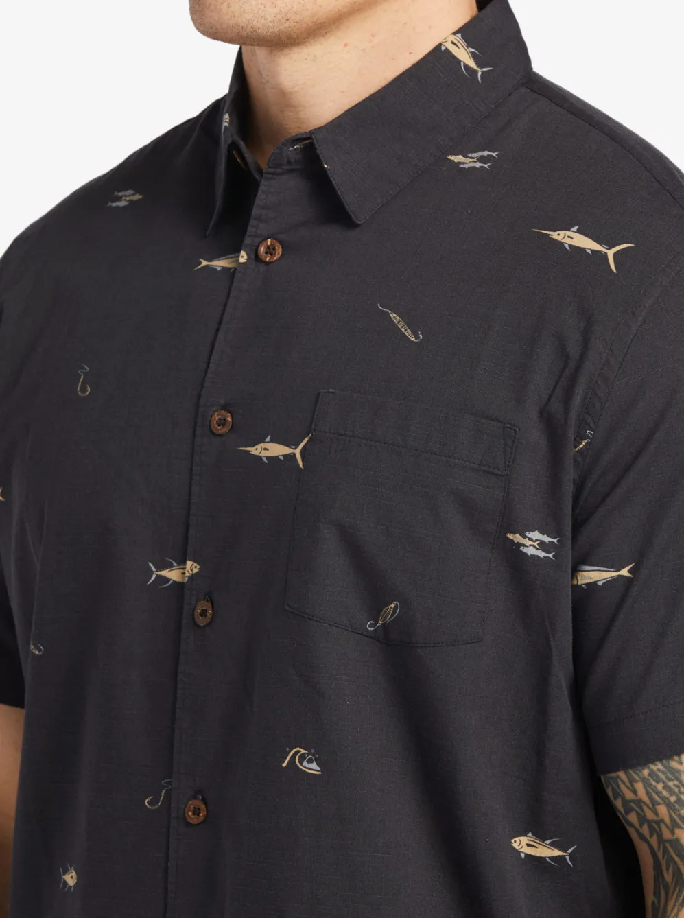 Quiksilver Shirts & Polos|Waterman Big Pond Woven Shirt Big Pond Tarmac
