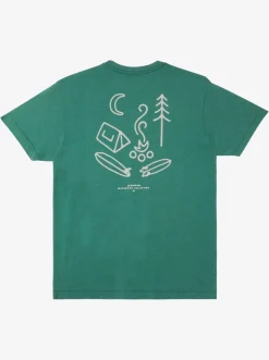 Quiksilver Tees|Waterman Campgrounds Qt-Shirt Smoke Pine Heather
