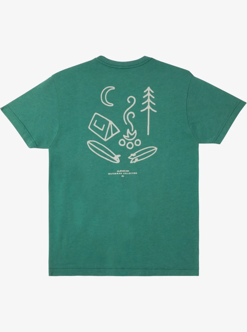 Quiksilver Tees|Waterman Campgrounds Qt-Shirt Smoke Pine Heather