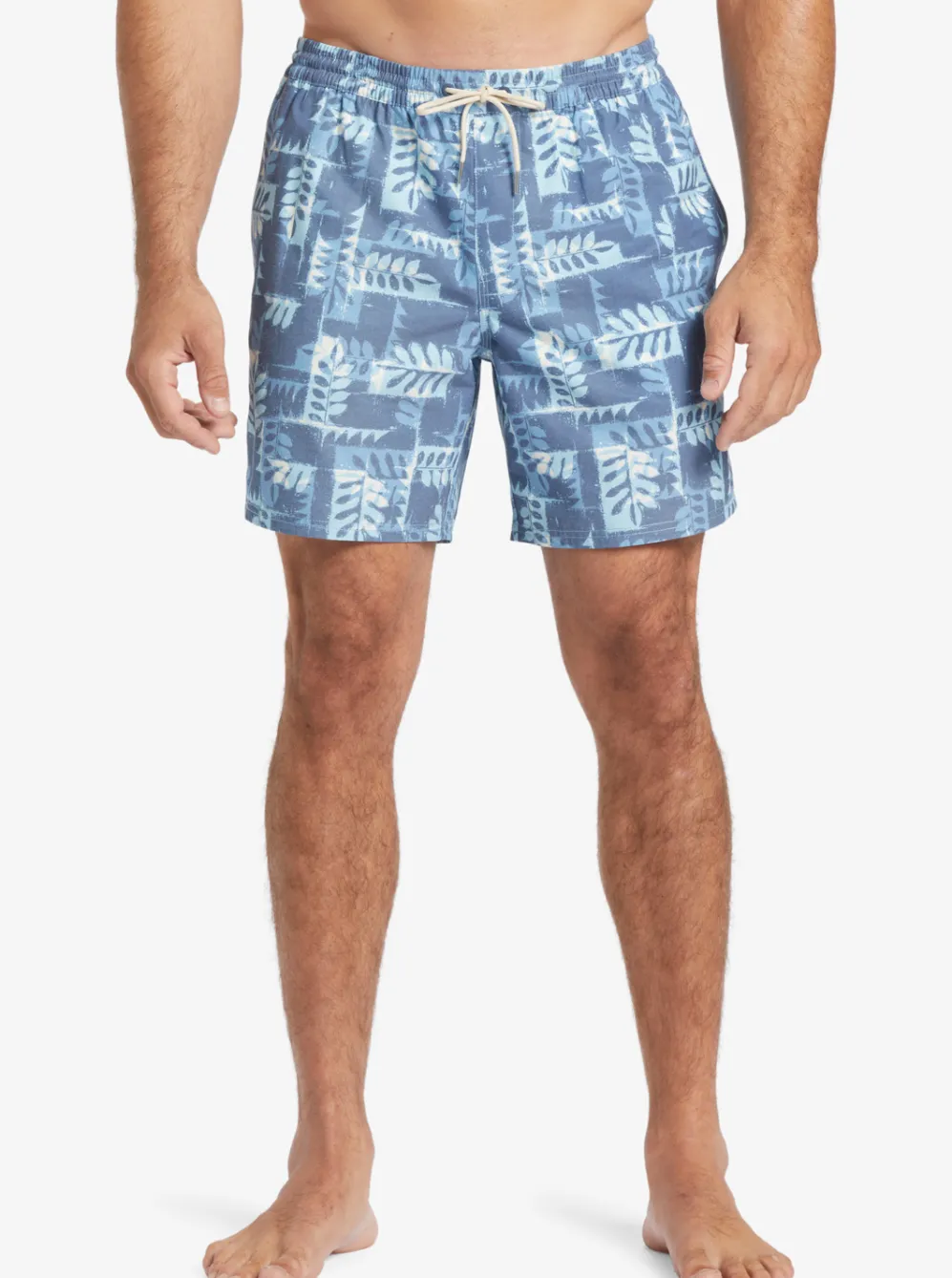 Quiksilver Elastic Waist|Waterman Canoes Reef 17" Volleys Ensign Blue Canoe
