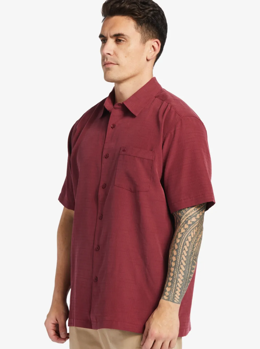 Quiksilver Shirts & Polos|Waterman Centinela Premium Anti-Wrinkle Shirt Ruby Wine Centinela 4