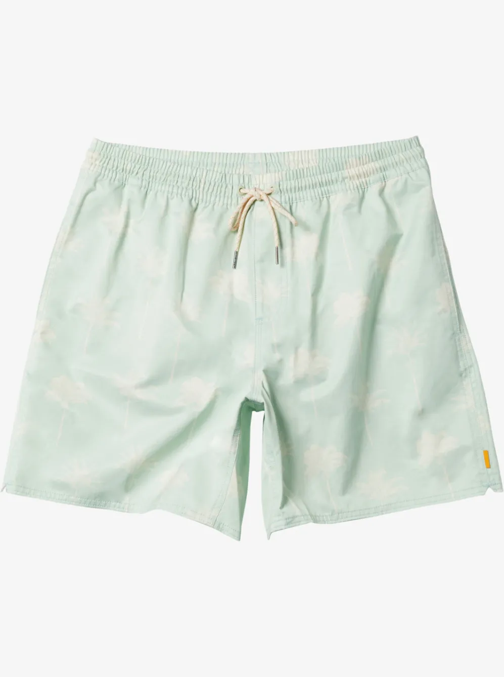 Quiksilver Elastic Waist|Waterman Cliffside 17" Elastic Waist Shorts Subtle Green Amazed Palm