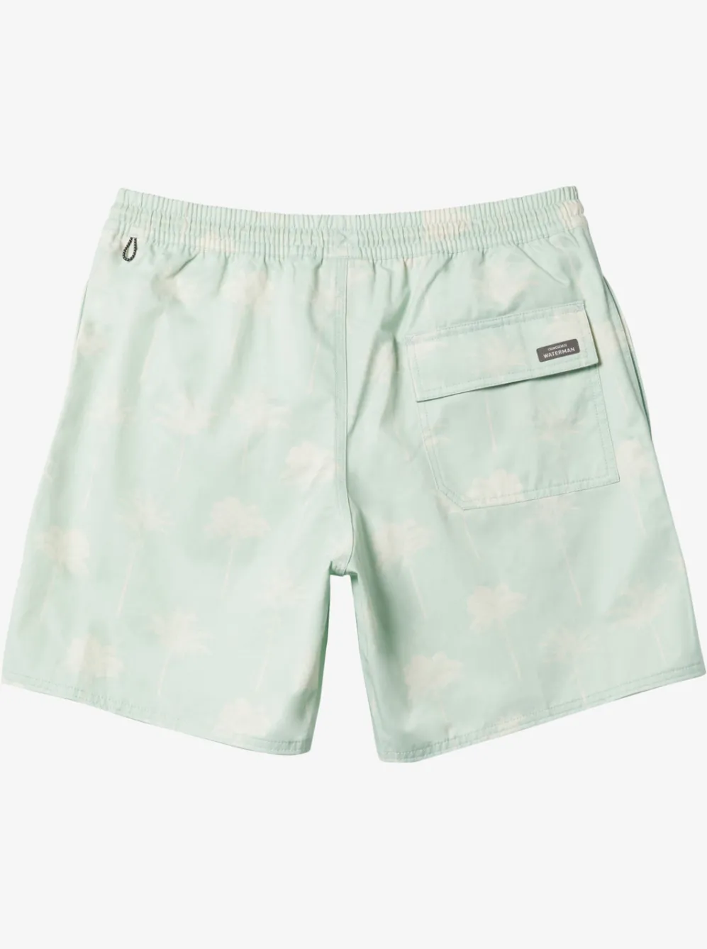 Quiksilver Elastic Waist|Waterman Cliffside 17" Elastic Waist Shorts Subtle Green Amazed Palm