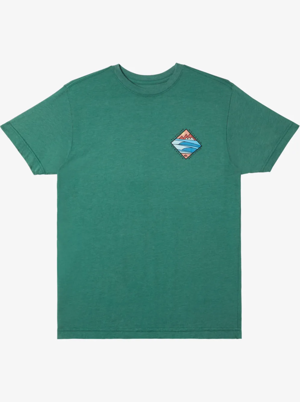 Quiksilver Tees|Waterman Cross Chop Qt-Shirt Smoke Pine Heather