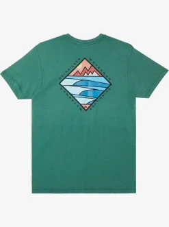 Quiksilver Tees|Waterman Cross Chop Qt-Shirt Smoke Pine Heather