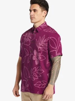 Quiksilver Shirts & Polos|Waterman Cruise Town Woven Shirt Magenta Cruise Town