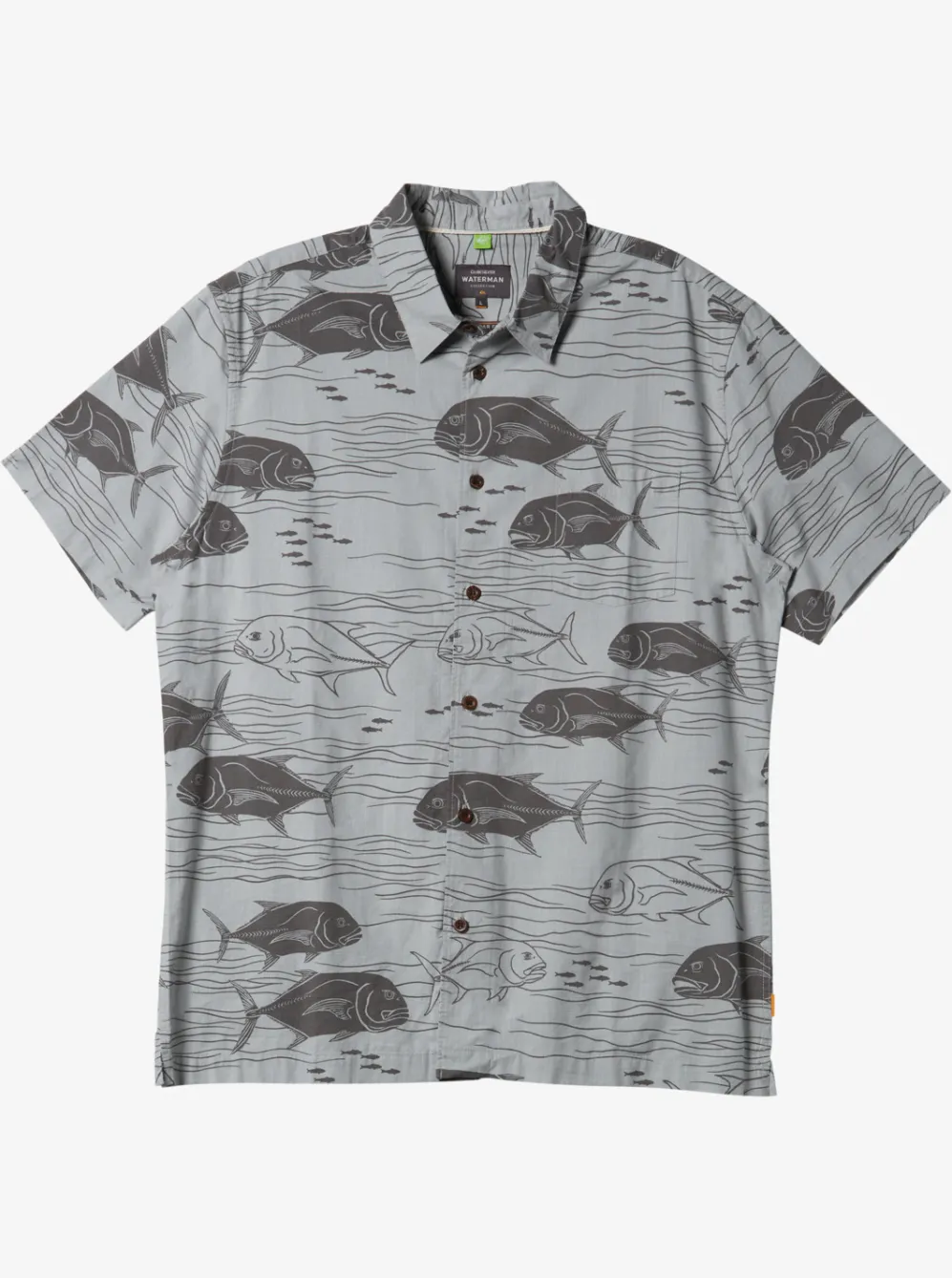 Quiksilver Shirts & Polos|Waterman Dive Sites Woven Shirt Harbor Mist Dive Sites