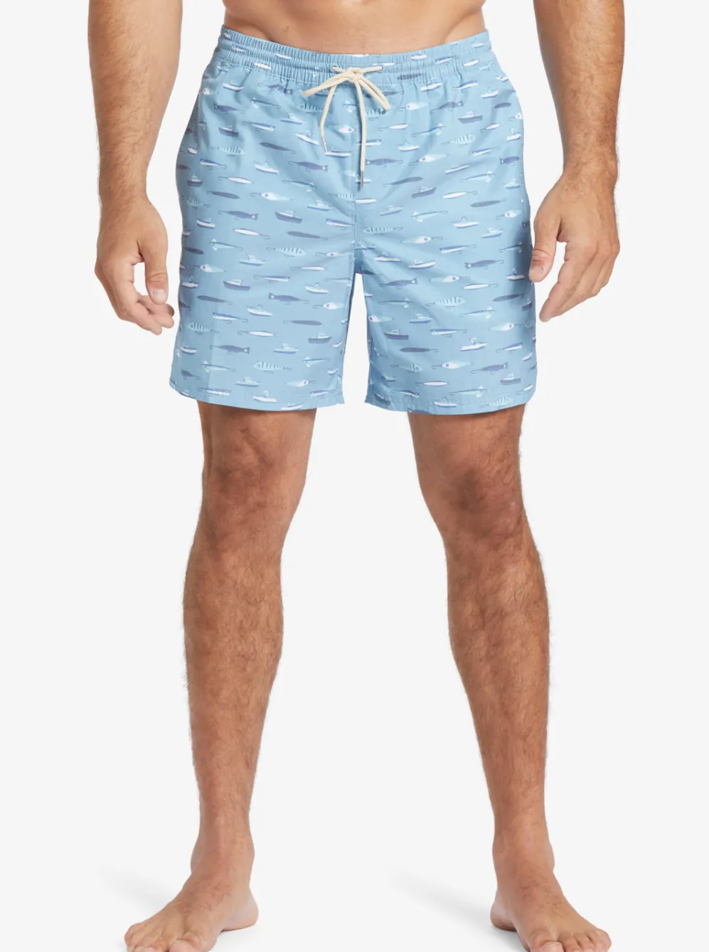 Quiksilver Elastic Waist|Waterman Drag Week 17" Volleys Dusk Blue Drag Week