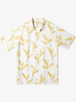 Quiksilver Shirts & Polos|Waterman Ginger Stalks Short Sleeve Shirt Oil Yellow Ginger Stalks