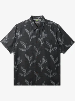 Quiksilver Shirts & Polos|Waterman Ginger Stalks Short Sleeve Shirt Black Ginger Stalks