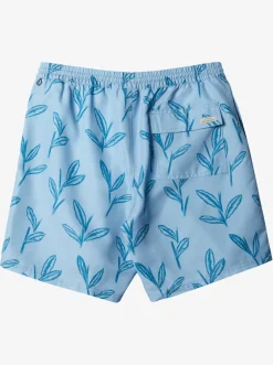 Quiksilver Elastic Waist|Waterman Ginger Stalks Volleys Dusk Blue Vly Ginger Stalks