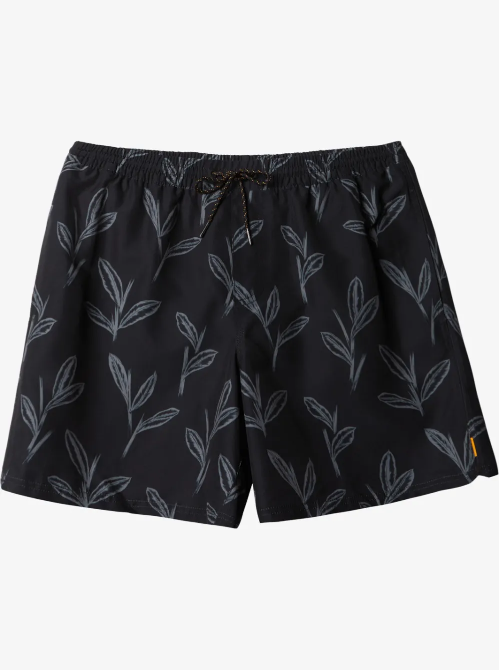 Quiksilver Elastic Waist|Waterman Ginger Stalks Volleys Black Ginger Stalks