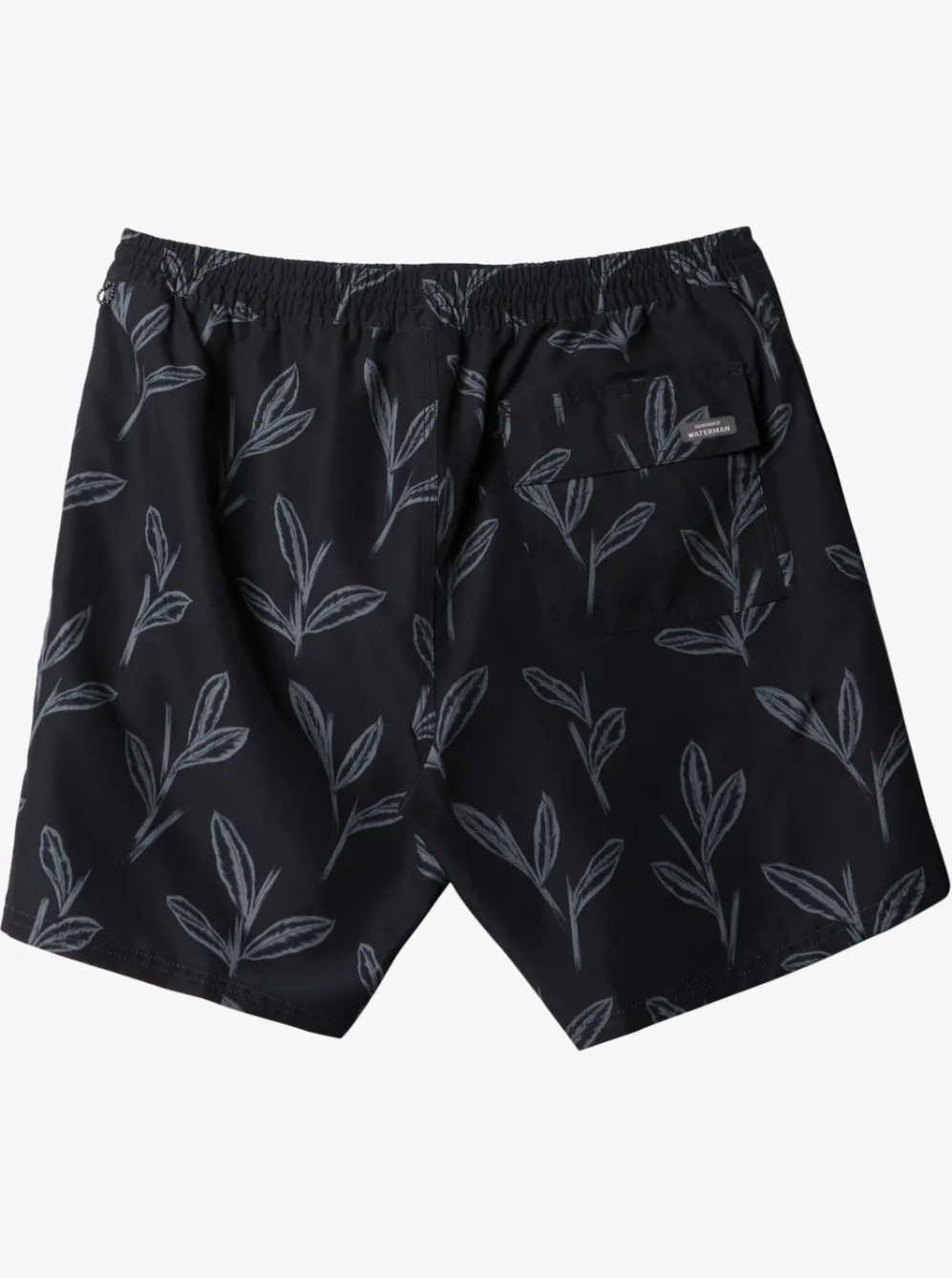 Quiksilver Elastic Waist|Waterman Ginger Stalks Volleys Black Ginger Stalks