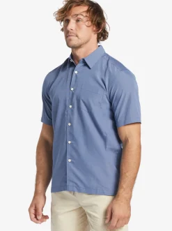 Quiksilver Shirts & Polos|Waterman Kings Cliff Short Sleeve Shirt Ensign Blue Kings Cliff