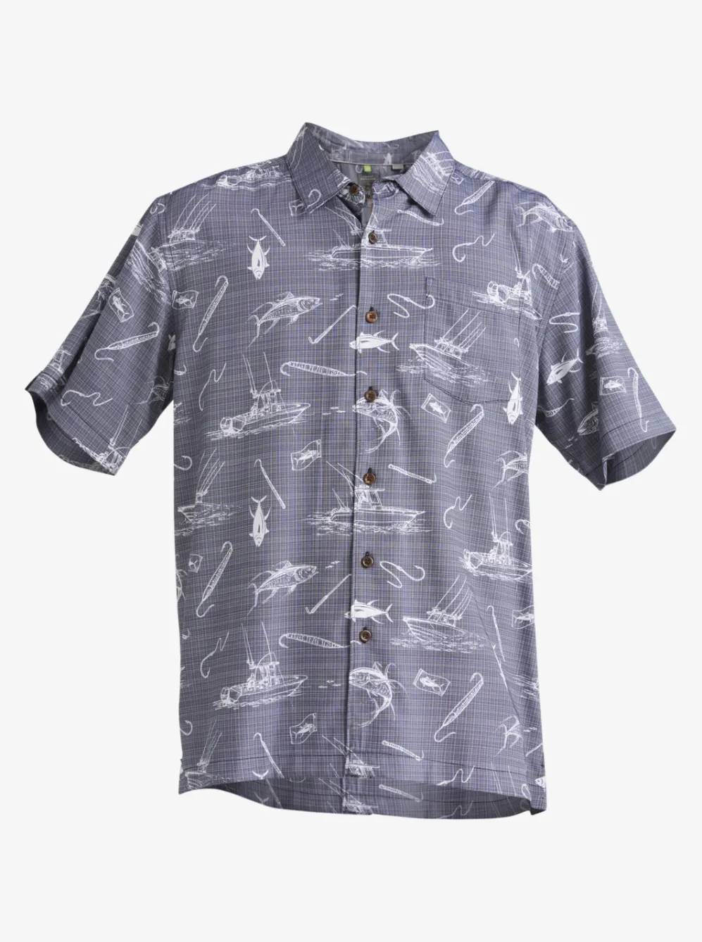 Quiksilver Shirts & Polos|Waterman Line Spinner Short Sleeve Shirt Medieval Blue Line Spinner