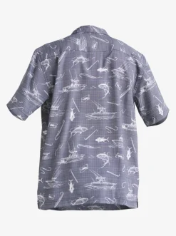 Quiksilver Shirts & Polos|Waterman Line Spinner Short Sleeve Shirt Medieval Blue Line Spinner