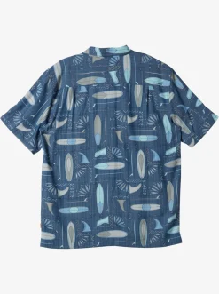 Quiksilver Shirts & Polos|Waterman Long Boards Woven Shirt Longboards Ensign Blue