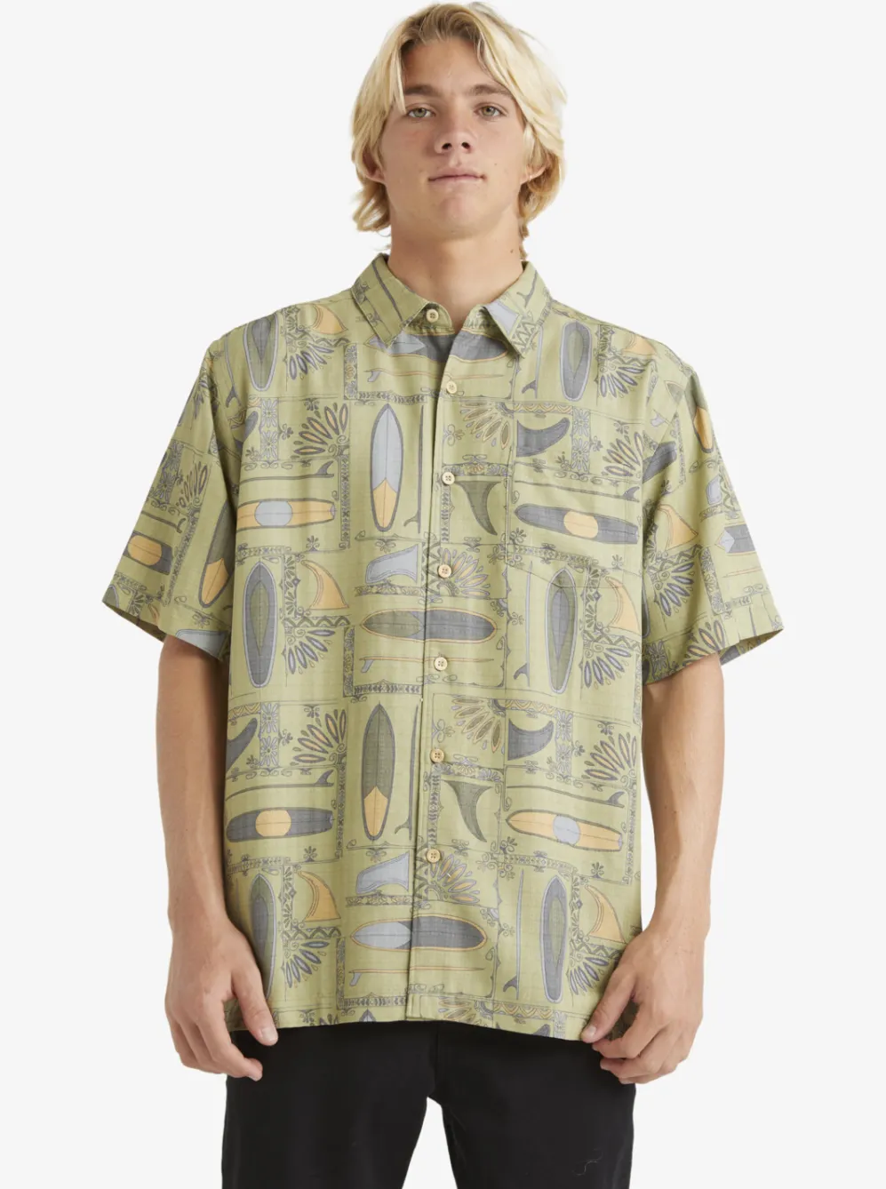 Quiksilver Shirts & Polos|Waterman Long Boards Woven Shirt Tea Longboards