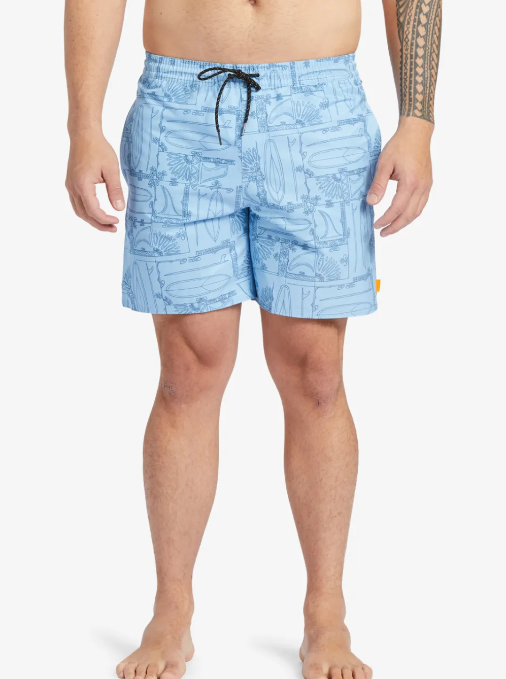 Quiksilver Elastic Waist|Waterman Longboard Volley 17" Elastic Waist Shorts Dusk Blue Longboard