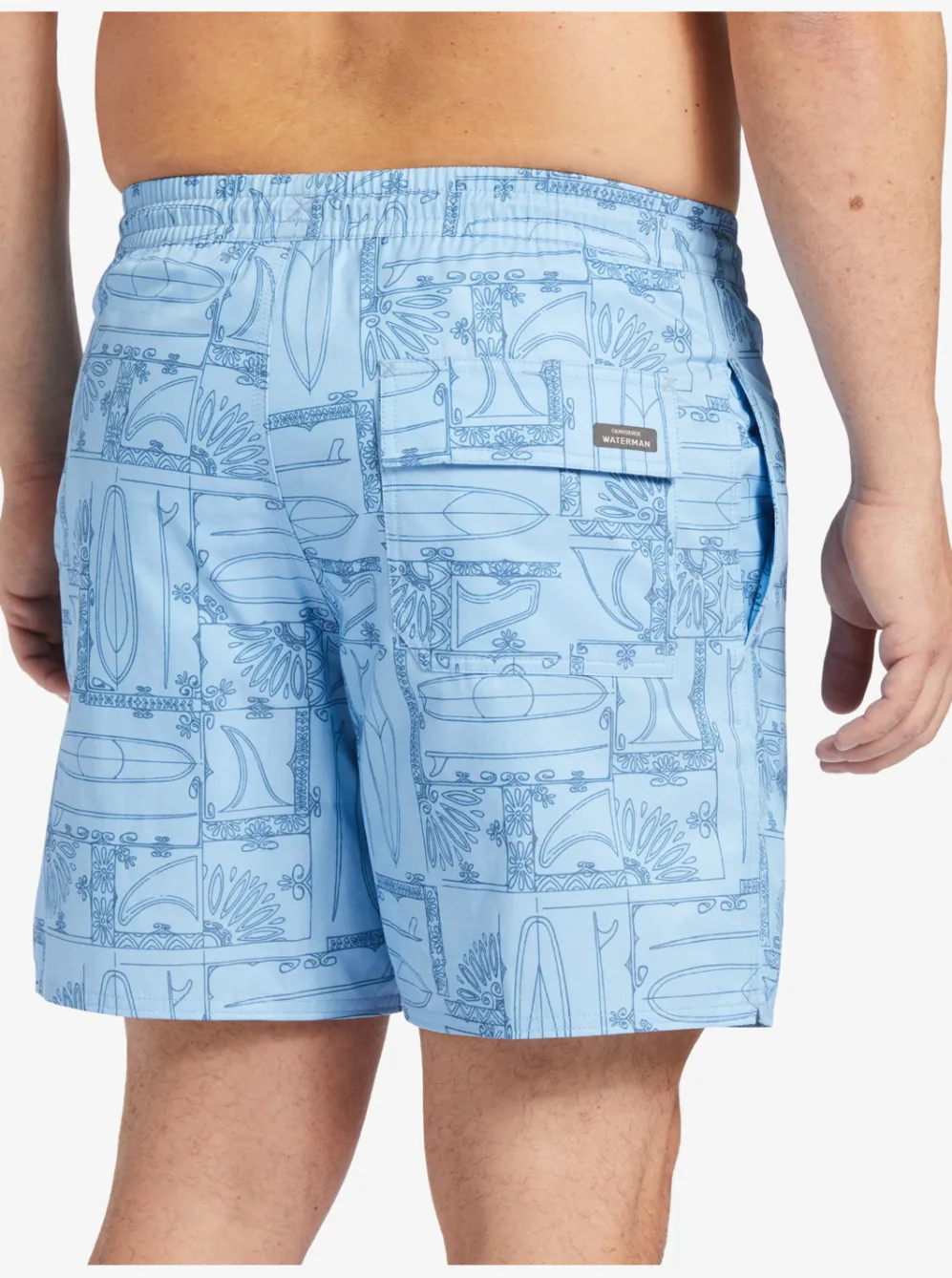 Quiksilver Elastic Waist|Waterman Longboard Volley 17" Elastic Waist Shorts Dusk Blue Longboard