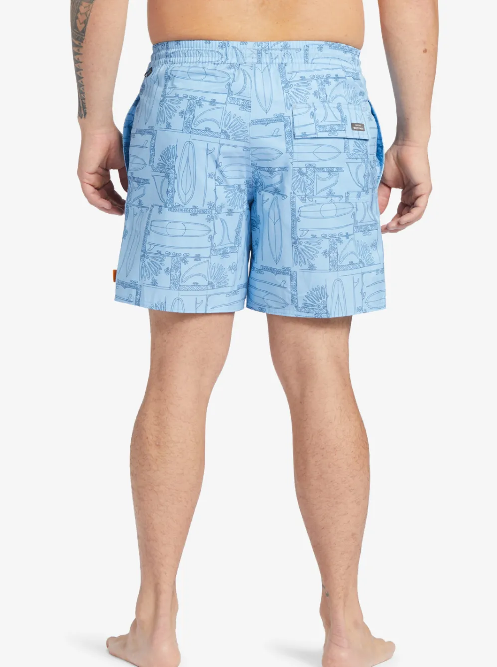 Quiksilver Elastic Waist|Waterman Longboard Volley 17" Elastic Waist Shorts Dusk Blue Longboard