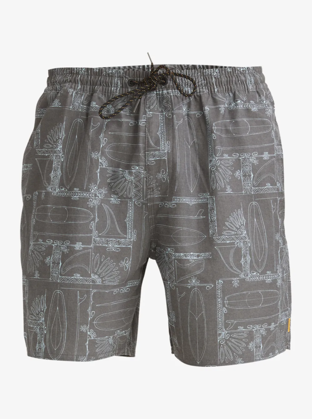 Quiksilver Elastic Waist|Waterman Longboard Volley 17" Elastic Waist Shorts Black Longboard