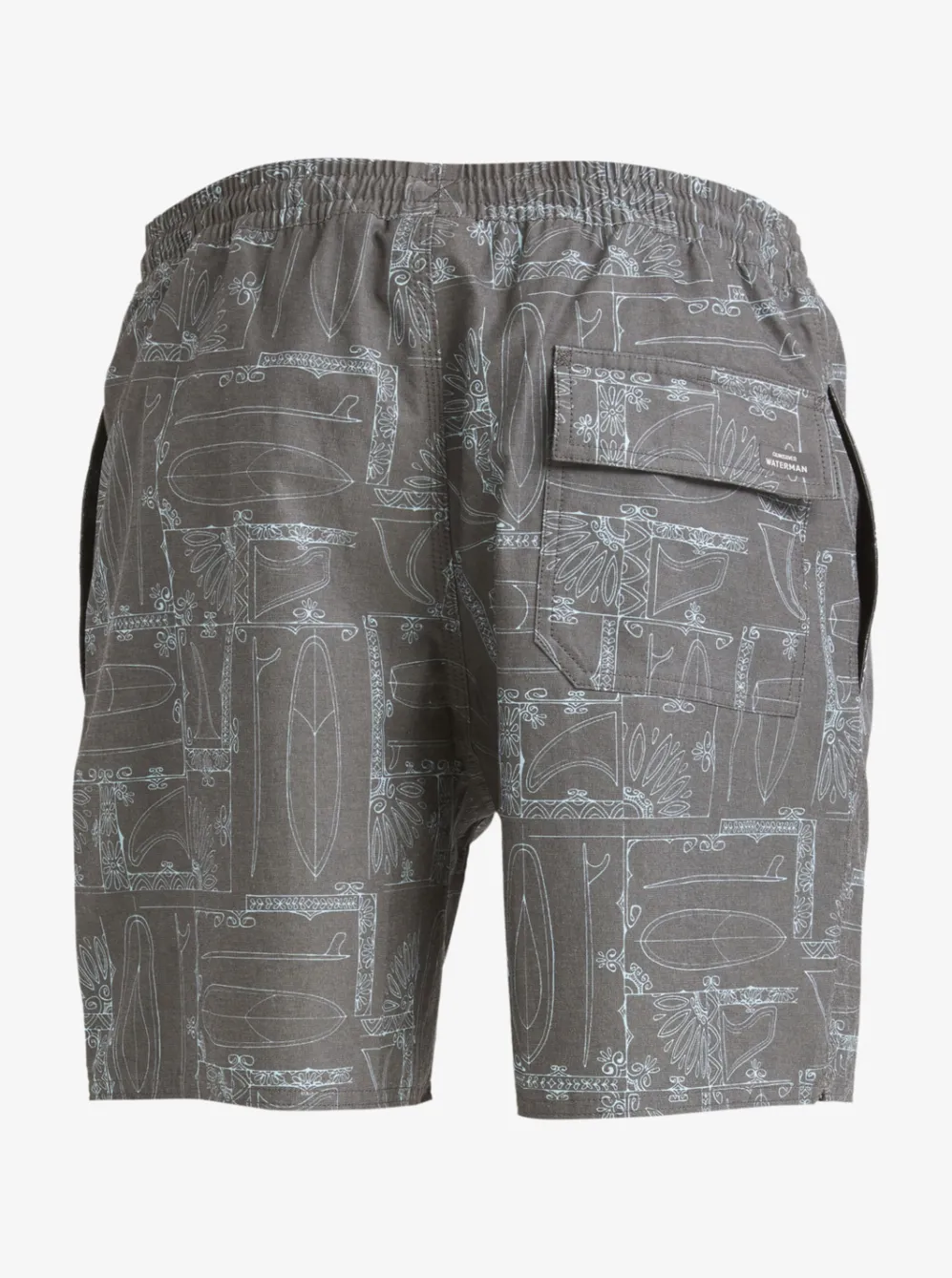 Quiksilver Elastic Waist|Waterman Longboard Volley 17" Elastic Waist Shorts Black Longboard