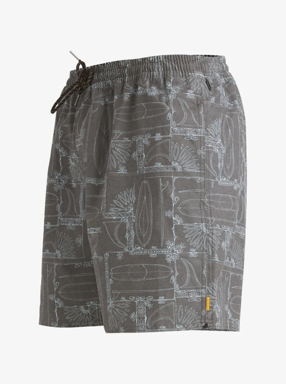 Quiksilver Elastic Waist|Waterman Longboard Volley 17" Elastic Waist Shorts Black Longboard