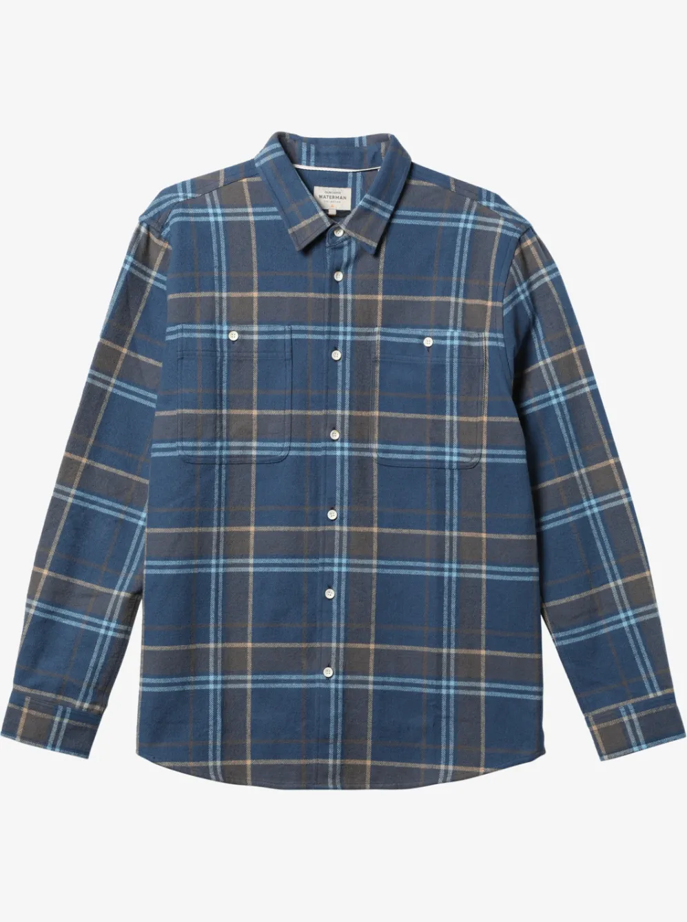 Quiksilver Shirts & Polos|Waterman Lower Ridge Flannel Long Sleeve Top Ensign Blue Lower Ridge