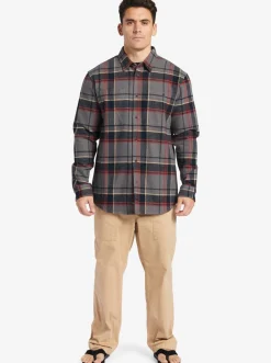 Quiksilver Shirts & Polos|Waterman Lower Ridge Flannel Long Sleeve Top Granite Grey Lower Ridge