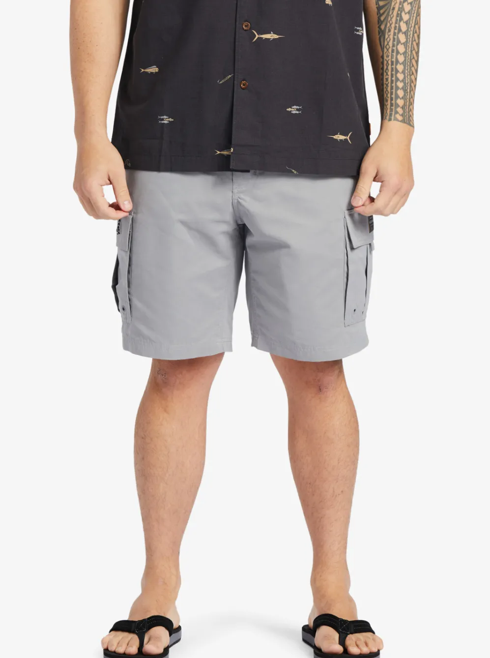 Quiksilver Shorts|Waterman Maldive Atoll Cargo 20" Shorts Sharkskin