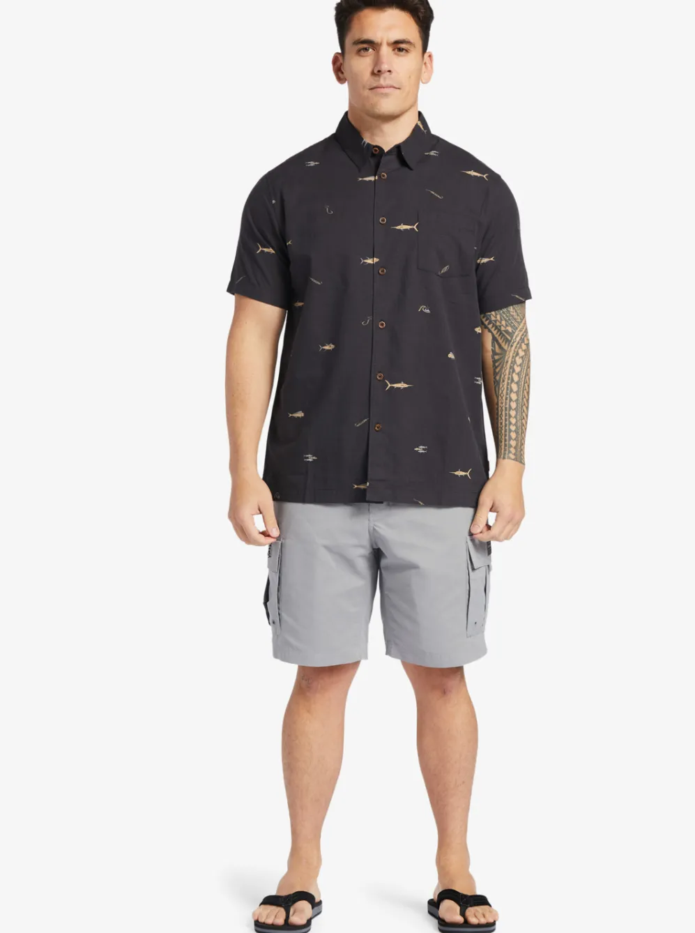 Quiksilver Shorts|Waterman Maldive Atoll Cargo 20" Shorts Sharkskin