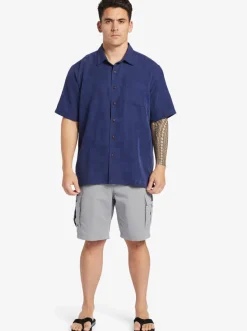 Quiksilver Shirts & Polos|Waterman Manele Bay Short Sleeve Shirt Medieval Blue