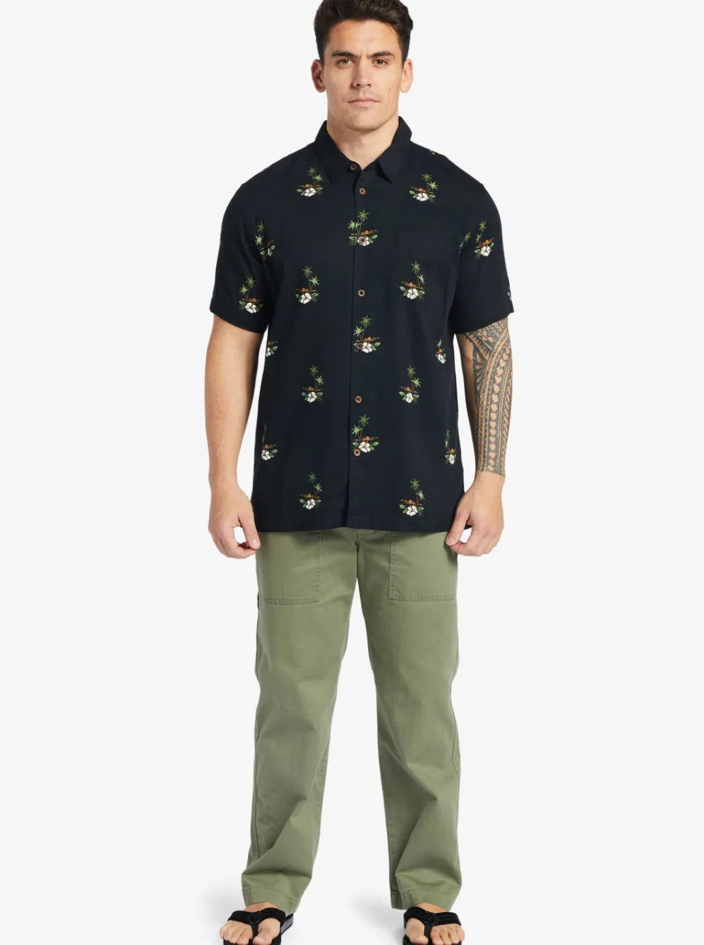 Quiksilver Shirts & Polos|Waterman Micronesia Woven Shirt Micronesia Dusk Black