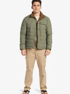 Quiksilver Jackets|Waterman Ocean Caves Lightweight Puffer Jacket Dusty Olive