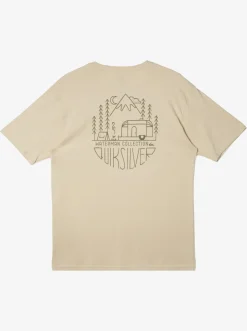 Quiksilver Tees|Waterman Outdoor Livin T-Shirt Brown Rice