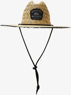 Quiksilver Hats|Waterman Outsider Straw Lifeguard Hat Black/ Jet Black