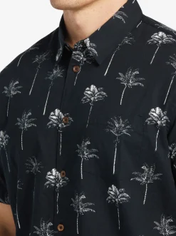 Quiksilver Shirts & Polos|Waterman Palm Friday Woven Shirt Black Palm Friday