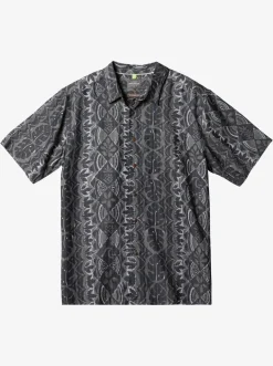Quiksilver Shirts & Polos|Waterman Paradise Day Short Sleeve Shirt Black Paradise Bay