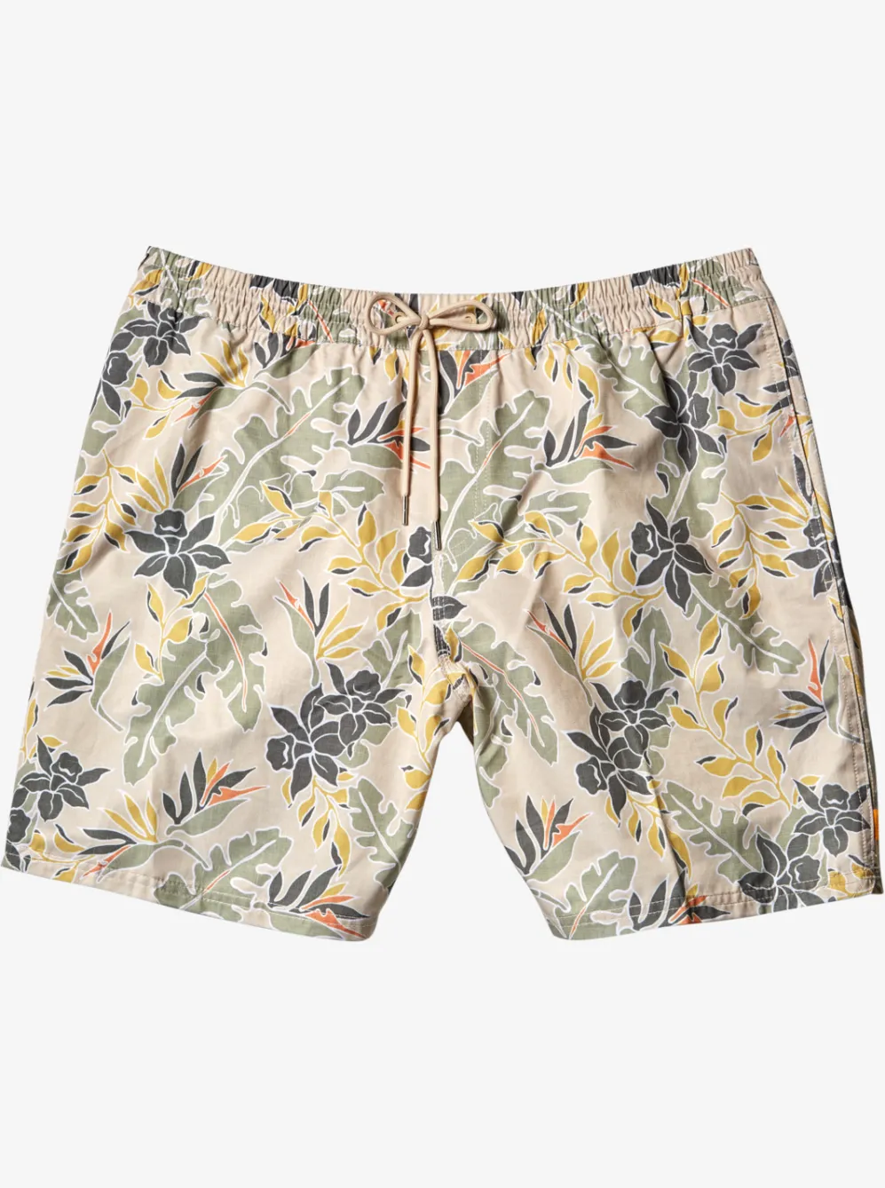 Quiksilver Elastic Waist|Waterman Perfect Feel 17" Volleys Brown Rice Perfect Feel